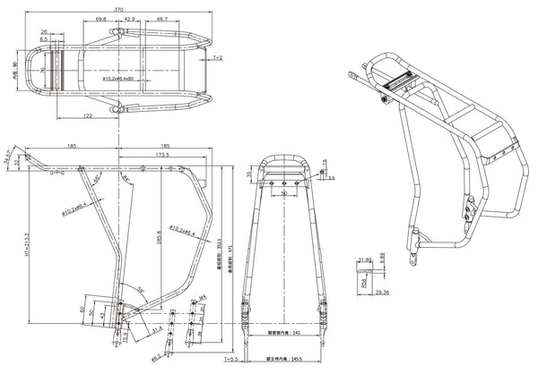 Rear Pannier Rack Blueprint